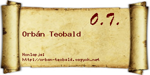 Orbán Teobald névjegykártya